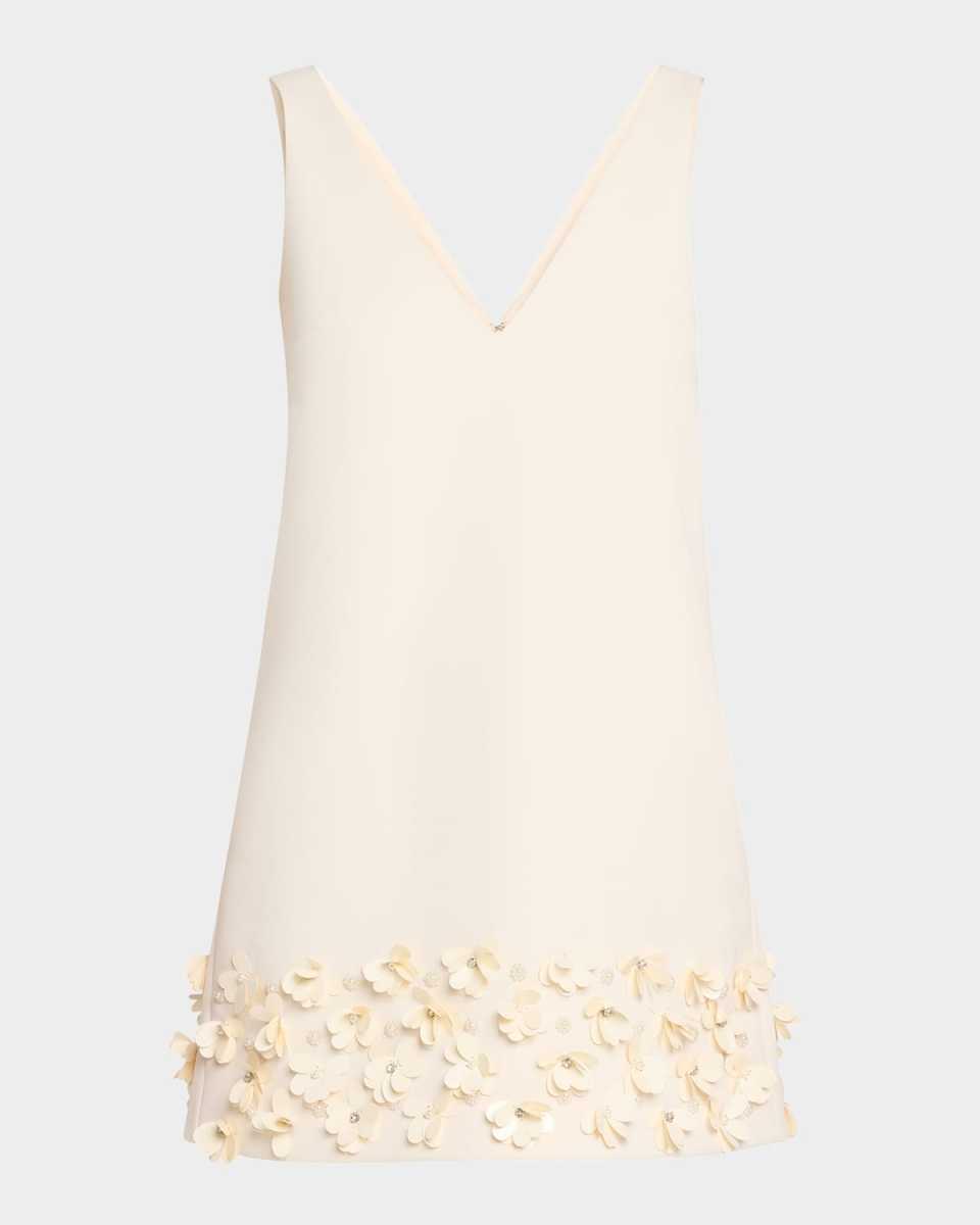 3D Floral Embellished Mini Dress